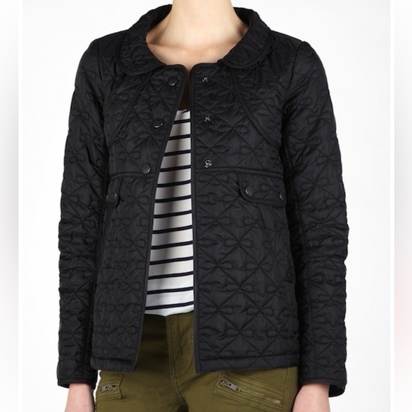 Barbour x Anya Hindmarch Minx Quilted Jacket, Black, 6 - Picture 1 of 12